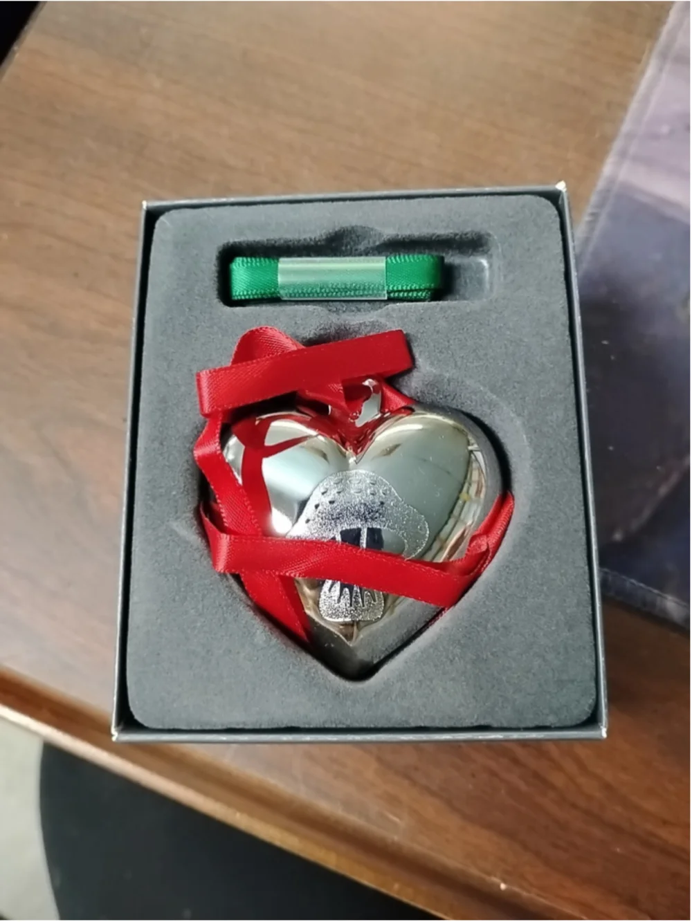 2023 Georg Jensen Christmas Holiday Ornament Silver Heart with Mushroom